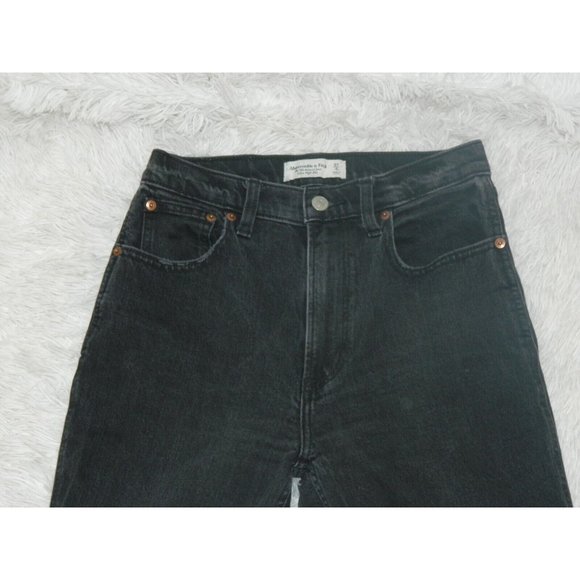 Abercrombie & Fitch Jeans Women Black The 90’s Relaxed Ultra High Rise Size 27 - Picture 6 of 13